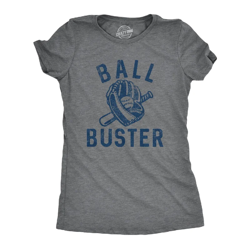 women's ribbed tops -Ball Buster Baseball Women's T Shirt