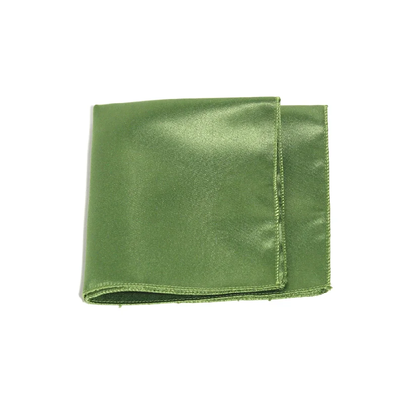 women's high-waisted jeans -Olive Green Poly/Satin Pocket Square