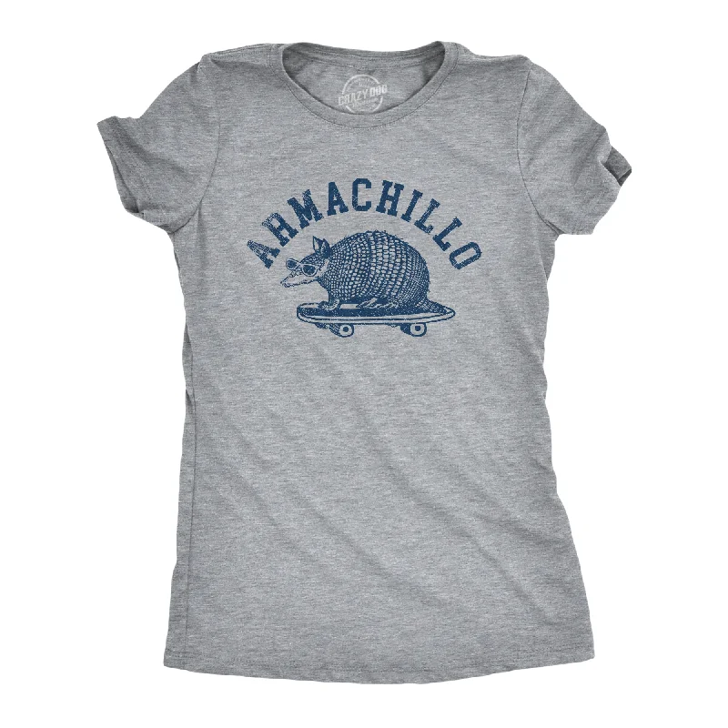 ladies' fitted tops -Armachillo Women's T Shirt