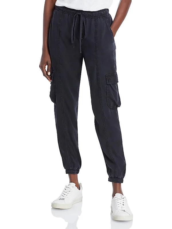 women's jogger pants -Womens High Rise Jogger Cargo Pants