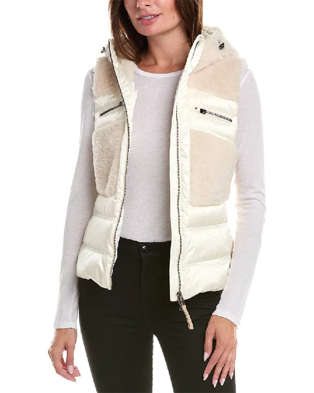 women's puffer jackets -Bogner Minka Shearling Down Coat