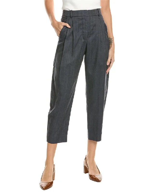 women's cargo pants -Stella McCartney Dawson Wool-Blend Trouser