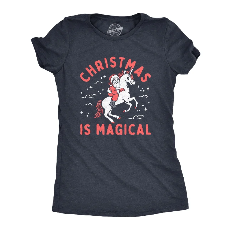 ladies' boho tops -Christmas Is Magical Women's T Shirt