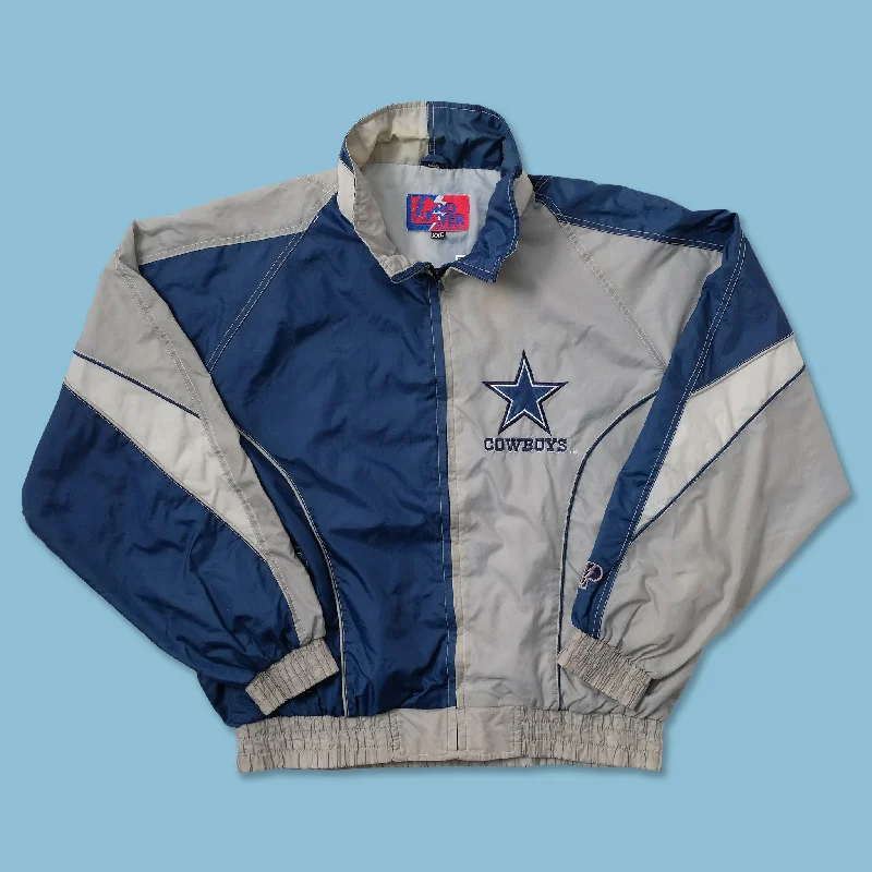 women's button-up coats -Vintage Dallas Cowboys Track Jacket XXL