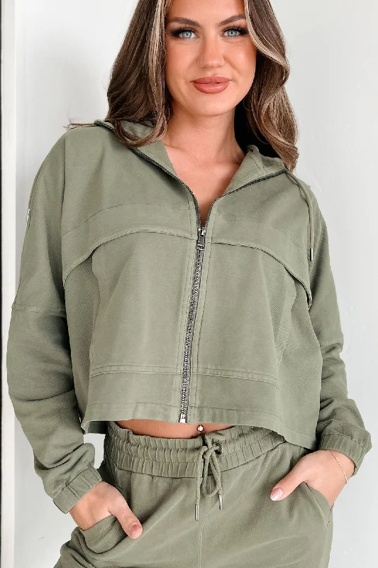 women's winter coats -Free & Easy Utility Jacket (Army Green)