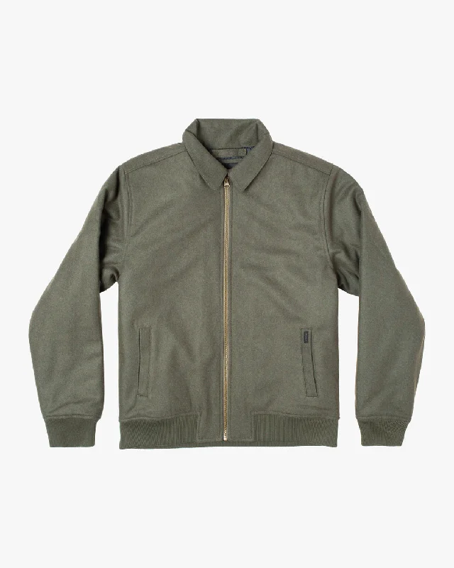 women's corduroy jackets -Pisco Zip-Up Jacket - Olive