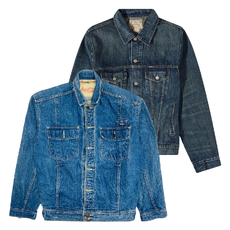 women's checked wool coats -50x BRANDED DENIM JACKETS