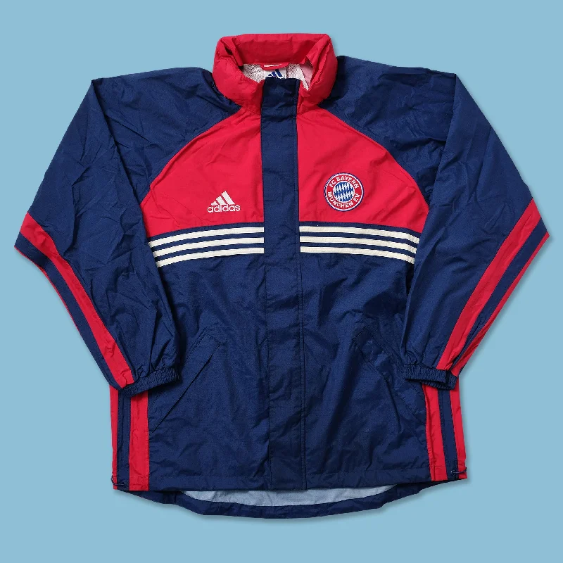 ladies' puff sleeve jackets -Vintage adidas FC Bayner Munich Light Jacket XLarge