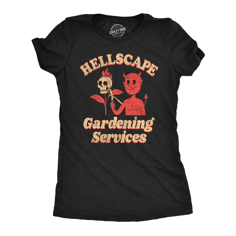 ladies' striped tops -Hellscape Gardening Services Women's T Shirt