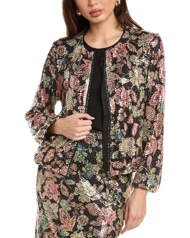 trendy plaid blazers for women -Vince Camuto Sequin Bomber Jacket