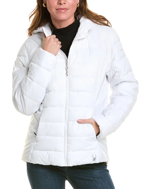 women's utility jackets -Spyder Clara Short Puffer Jacket