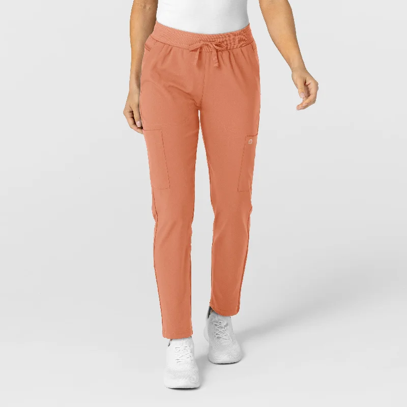 women's chiffon skirts -W123 Women's Flex-n-Reach Track Scrub Pant - Terracotta