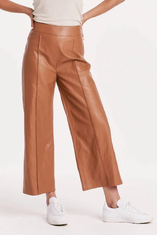 women's casual pants -Sparkle Saddle Wide Leg Pants In Khaki