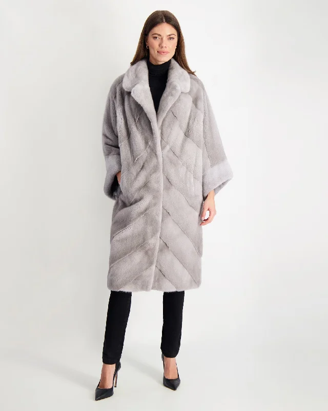 women's knitted coats -Mink Short Coat