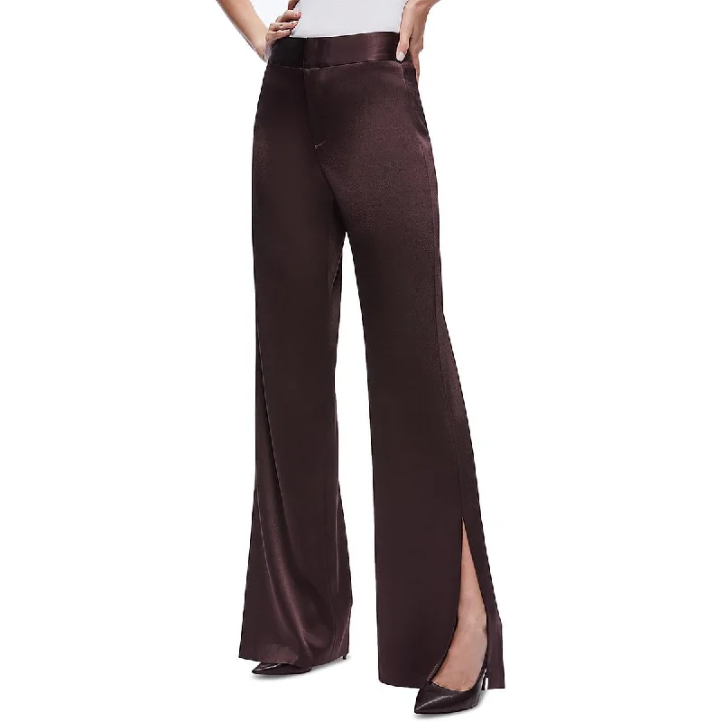 trendy midi skirts for women -Womens High-rise Casual Wide Leg Pants