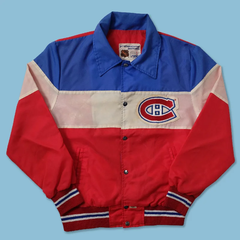 women's cape coats -Vintage Montreal Canadiens Varsity Jacket Large