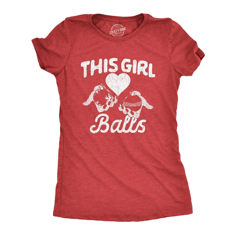 women's peplum tops -This Girl Balls Women's T Shirt