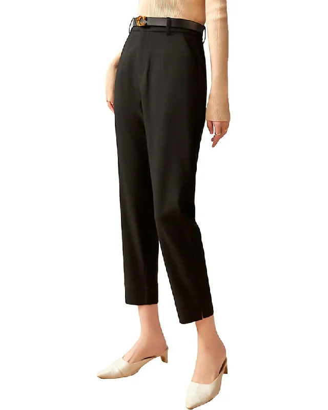 women's belted trousers -WLZD Pants