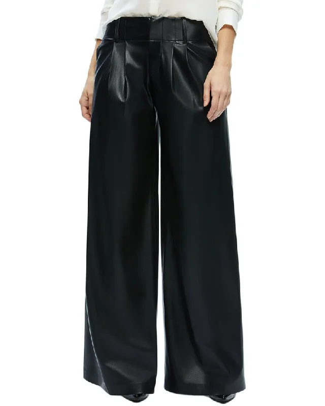 women's pencil skirts -alice + olivia Anders Double Pleat Wide Leg Pant