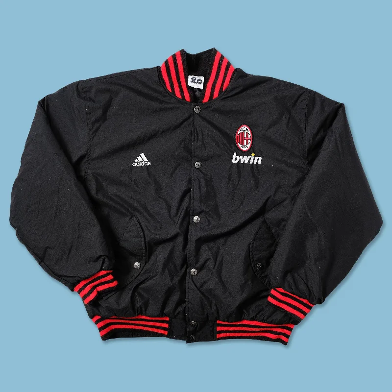 trendy short coats for women -2007 adidas AC Milan Padded Bomber Jacket Large