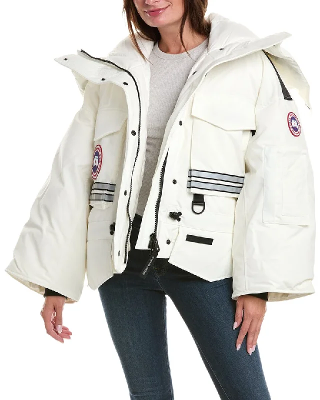 women's parka jackets -Canada Goose Snow Mantra Cropped Down Coat