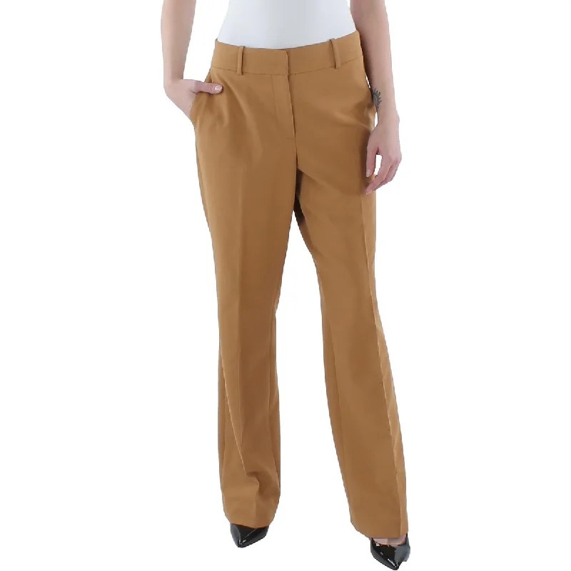 ladies' faux leather pants -Tommy Hilfiger Womens Sutton Slim Full Length Bootcut Pants