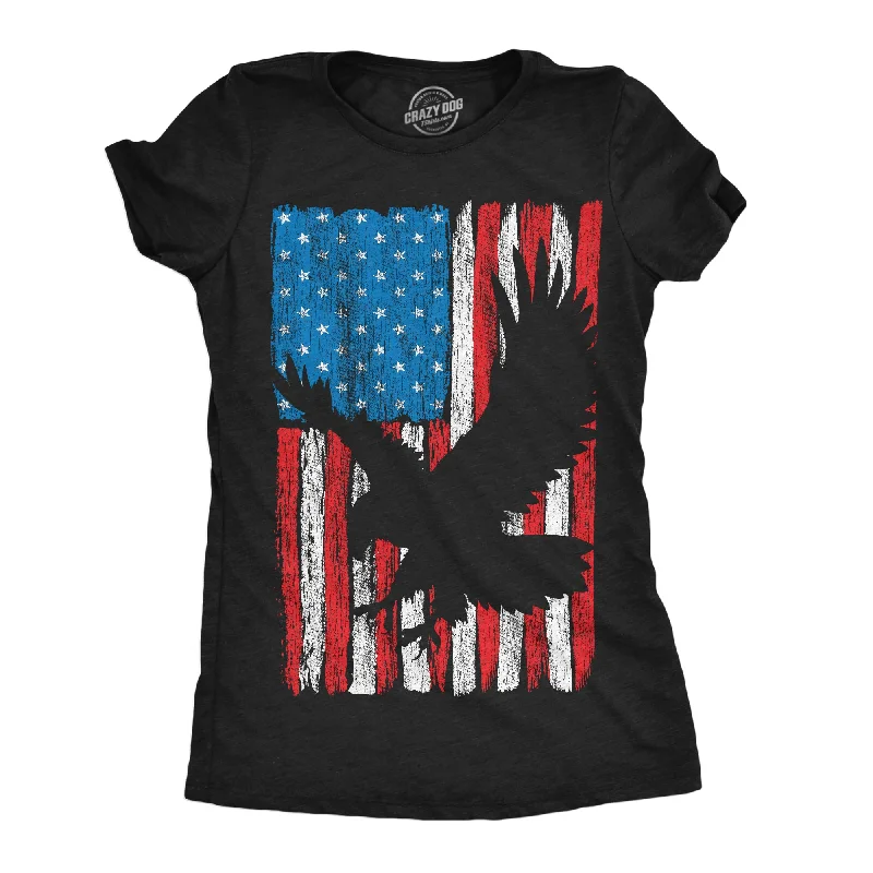 women's modern blouses -Eagle In Flag Women's T Shirt