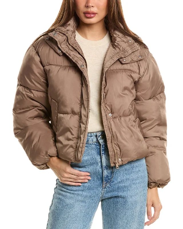 women's hooded down jackets -Urban Republic Short Puffer Jacket