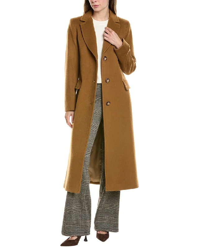 women's longline jackets -FLEURETTE Long Wool Coat