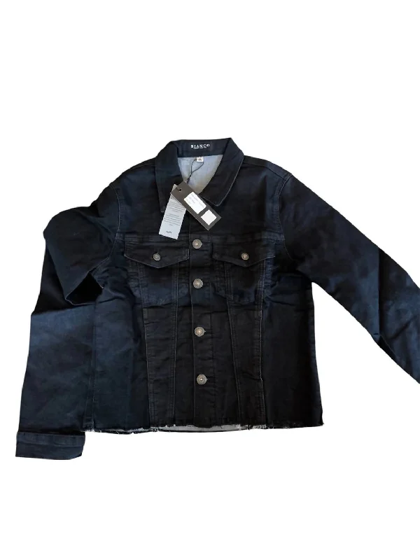 women's classic pea coats -Women's Jean Jacket In Black