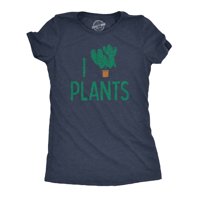 women's animal print tops -I Heart Plants Women's T Shirt