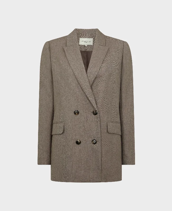 ladies' long trench coats -Chelsea Double-Breasted Wool Jacket