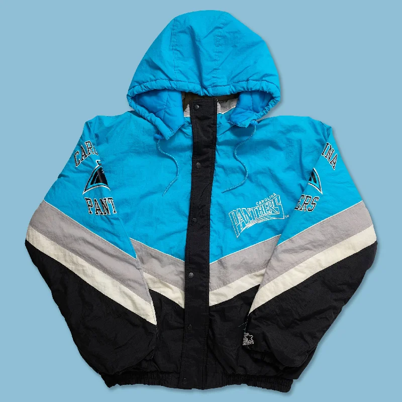 women's elegant winter coats -Vintage Starter Carolina Panthers Padded Jacket XXL