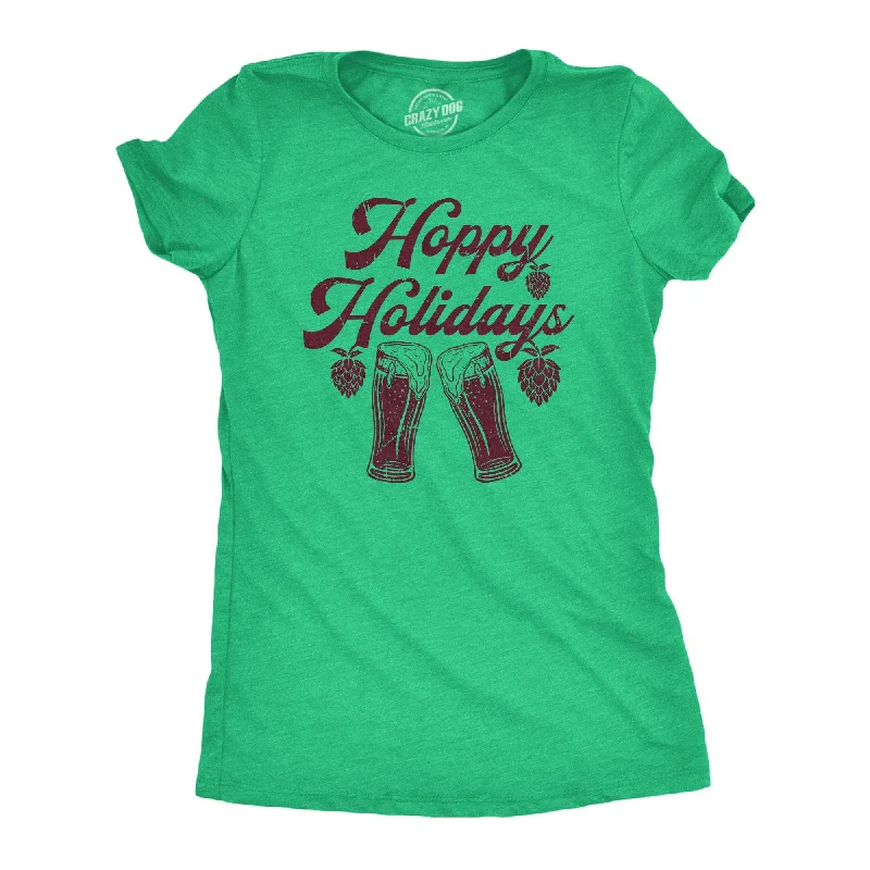 women's oversized tops -Hoppy Holidays Women's T Shirt