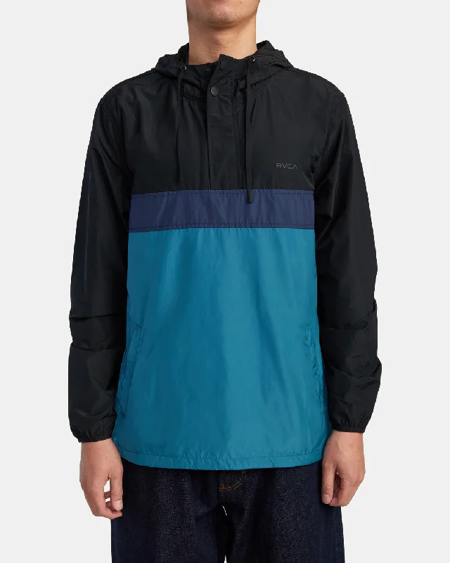 women's lightweight jackets -Meyer Packable Anorak Jacket - RVCA Black