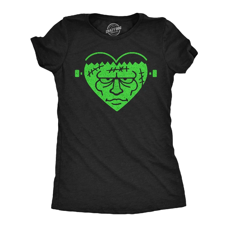 women's puff sleeve tops -Frankenstein Heart Women's T Shirt