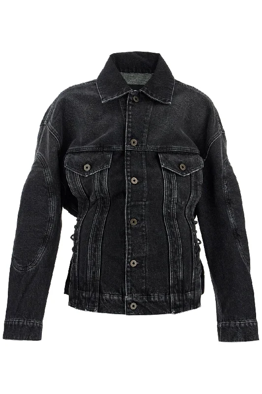 trendy jackets for women -Jean Paul Gaultier Women's blue Jacket With Laces