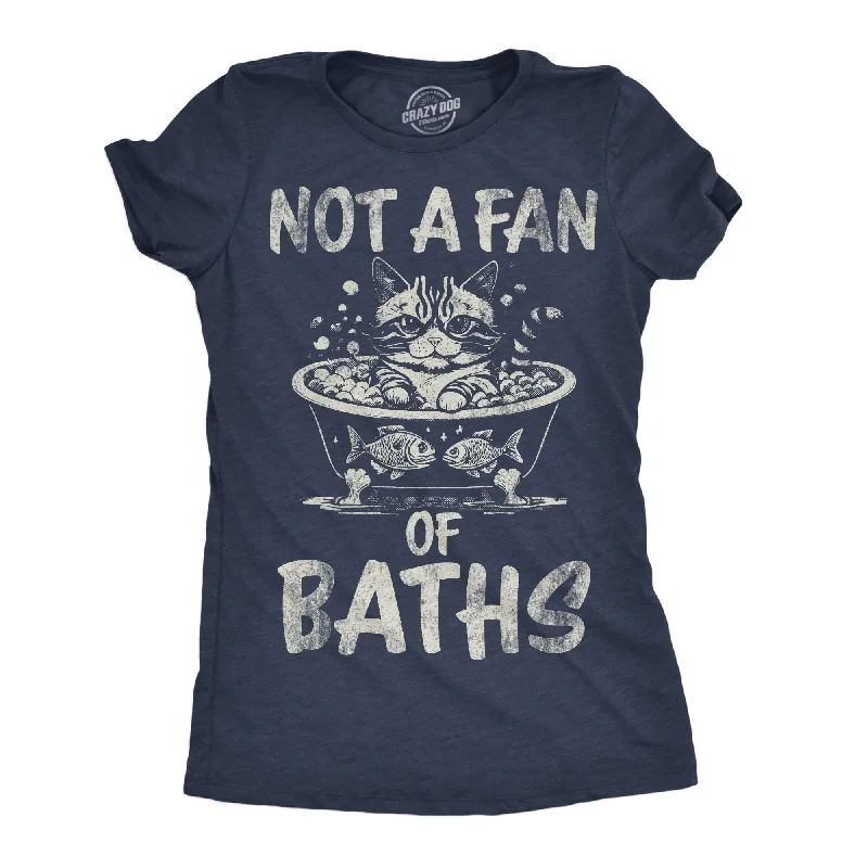 women's v-neck tops -Not A Fan OF Baths Women's T Shirt