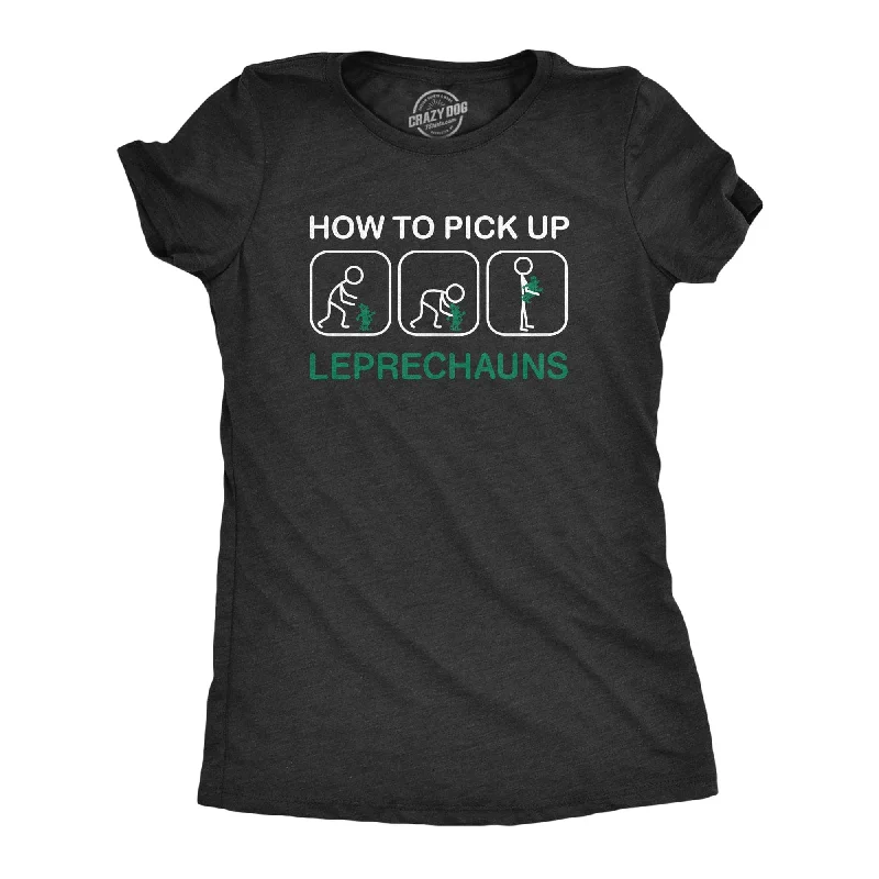 women's draped tops -How To Pick Up Leprechauns Women's T Shirt