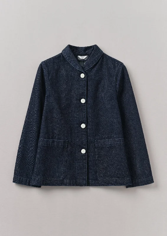 women's down coats -Hal Denim Workwear Jacket | Indigo