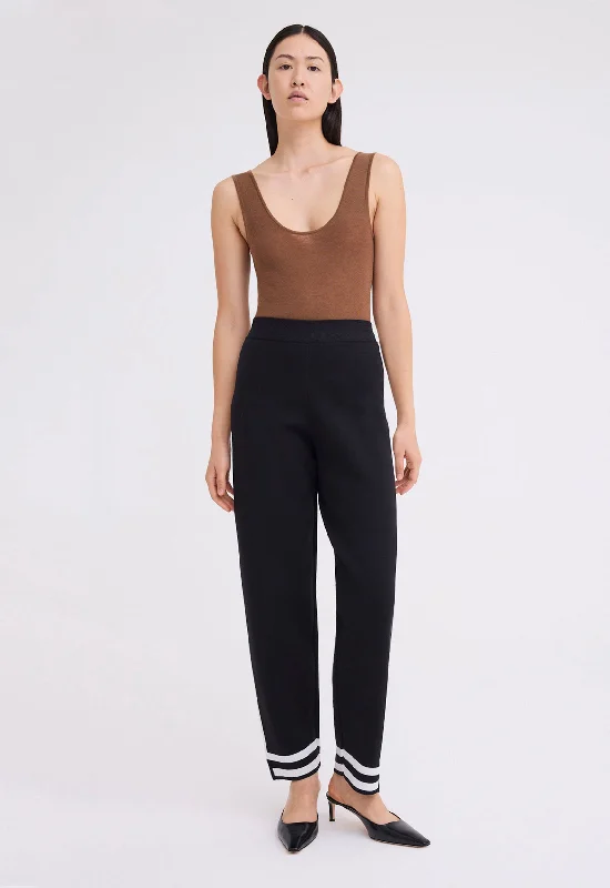 women's paperbag waist pants -NAGNATA Romeo Trackpant 2.0 - Black