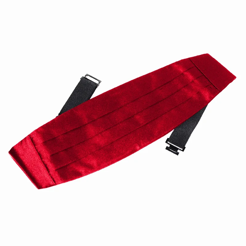 trendy athletic leggings for women -Red Cummerbund