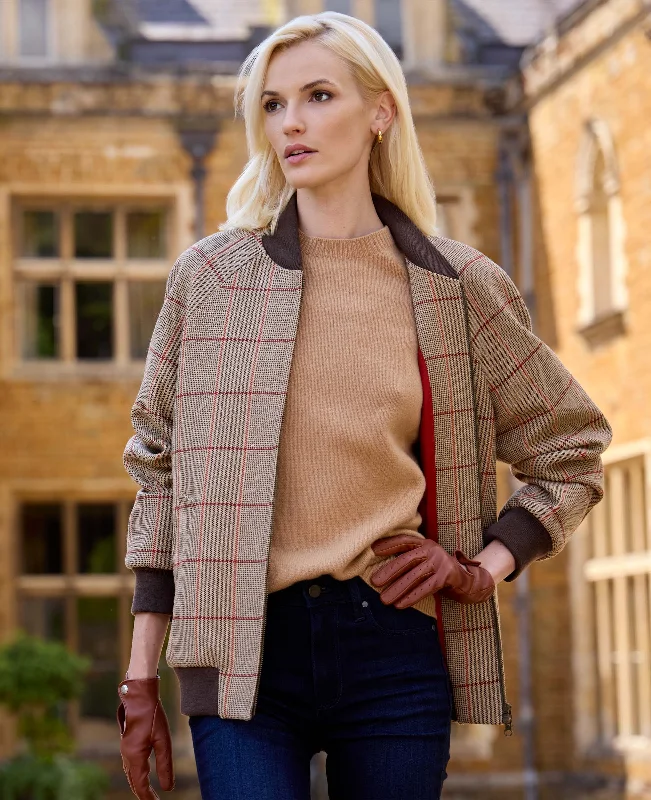 women's casual blazers -Louise Langley Tweed Bomber Jacket