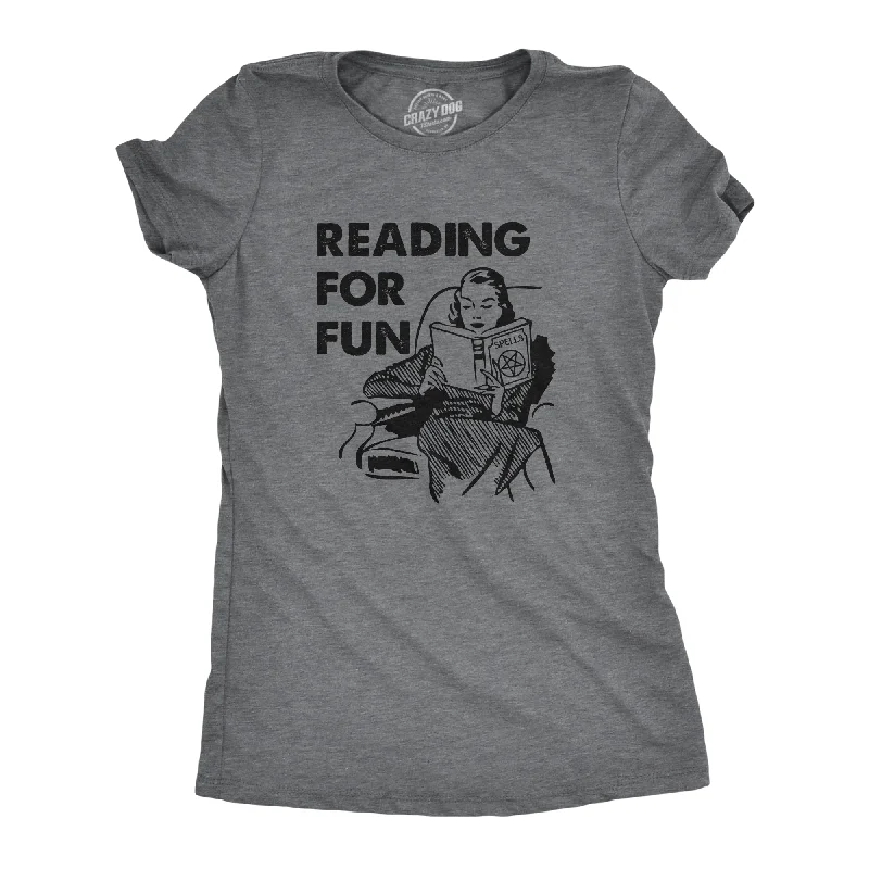 women's oversized tops -Reading For Fun Women's T Shirt