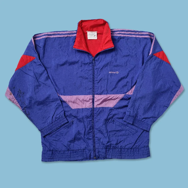 women's button-up coats -Vintage adidas Track Jacket Large