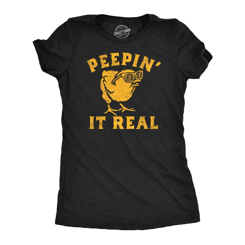 ladies' checkered tops -Peepin It Real Women's T Shirt