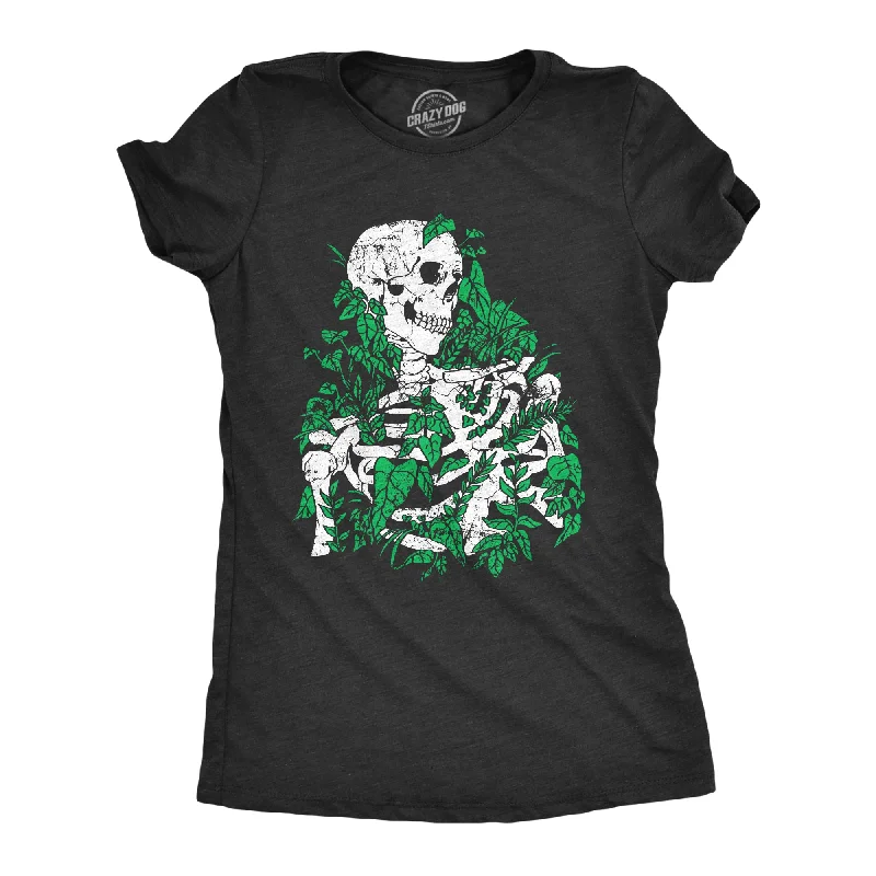 women's tank tops -Skeleton Overgrown Plants Women's T Shirt