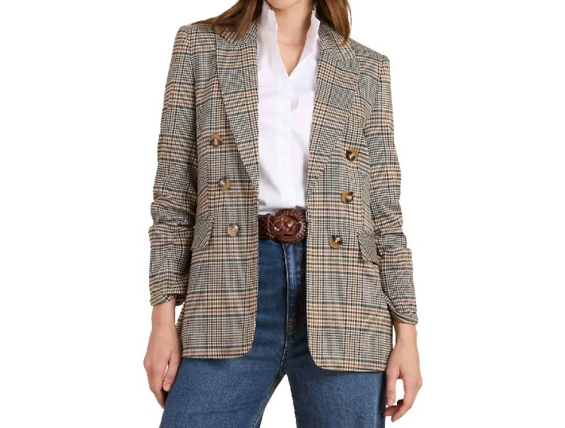 women's fitted jackets -Blair Buckingham Plaid Jacket