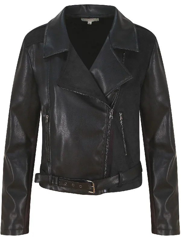 women's metallic jackets -Moto Jacket