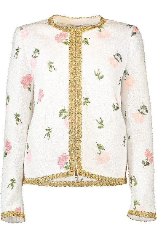 women's wrap coats -Jacket With Roses